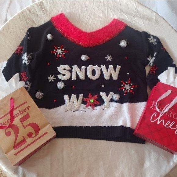 Holiday Time "Snow Way" Ugly Christmas Swe… - Picture 4 of 13